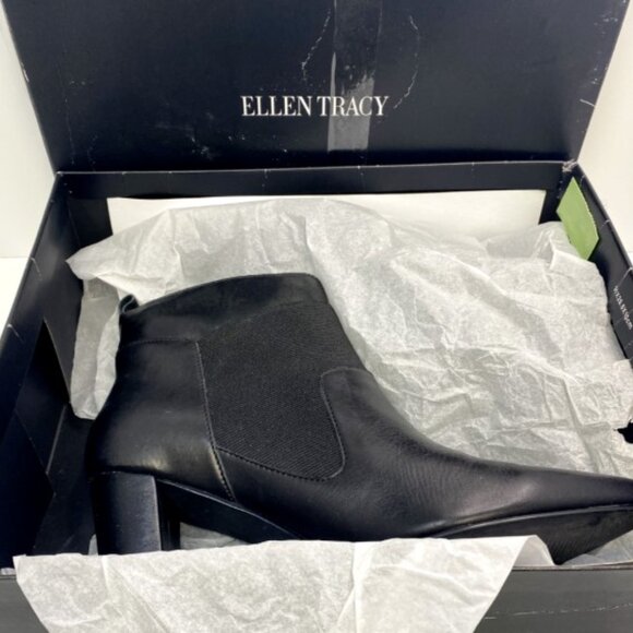 Ellen Tracy ET-Persuade 8.5 black, ankle boot, 3" heel - Picture 3 of 9